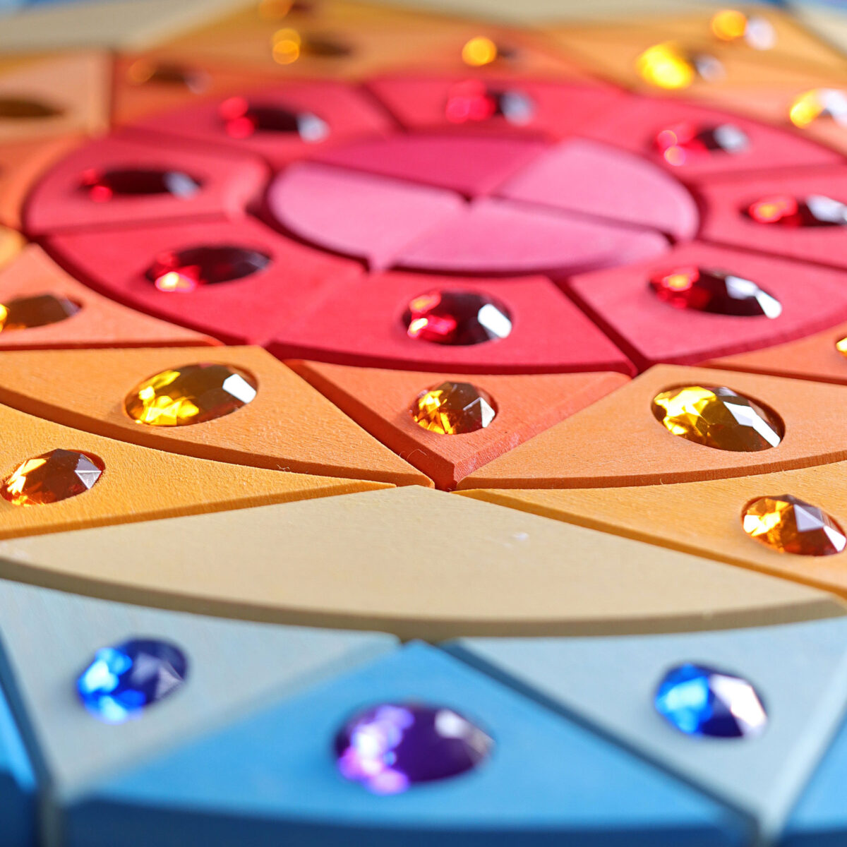 Grimm´s suur ehituskomplekt “Sparkling Mandala Sun” Grimm's puidust mänguasjad - HellyK - Kvaliteetsed lasteriided, villariided, barefoot jalatsid