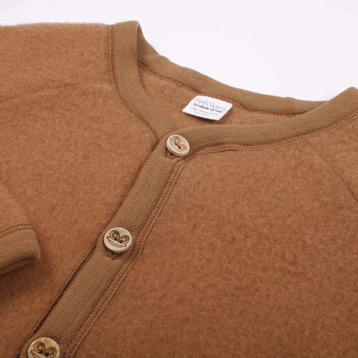 Fred´s World Wool fleece jacket, Almond Green Cotton - HellyK - Kvaliteetsed lasteriided, villariided, barefoot jalatsid