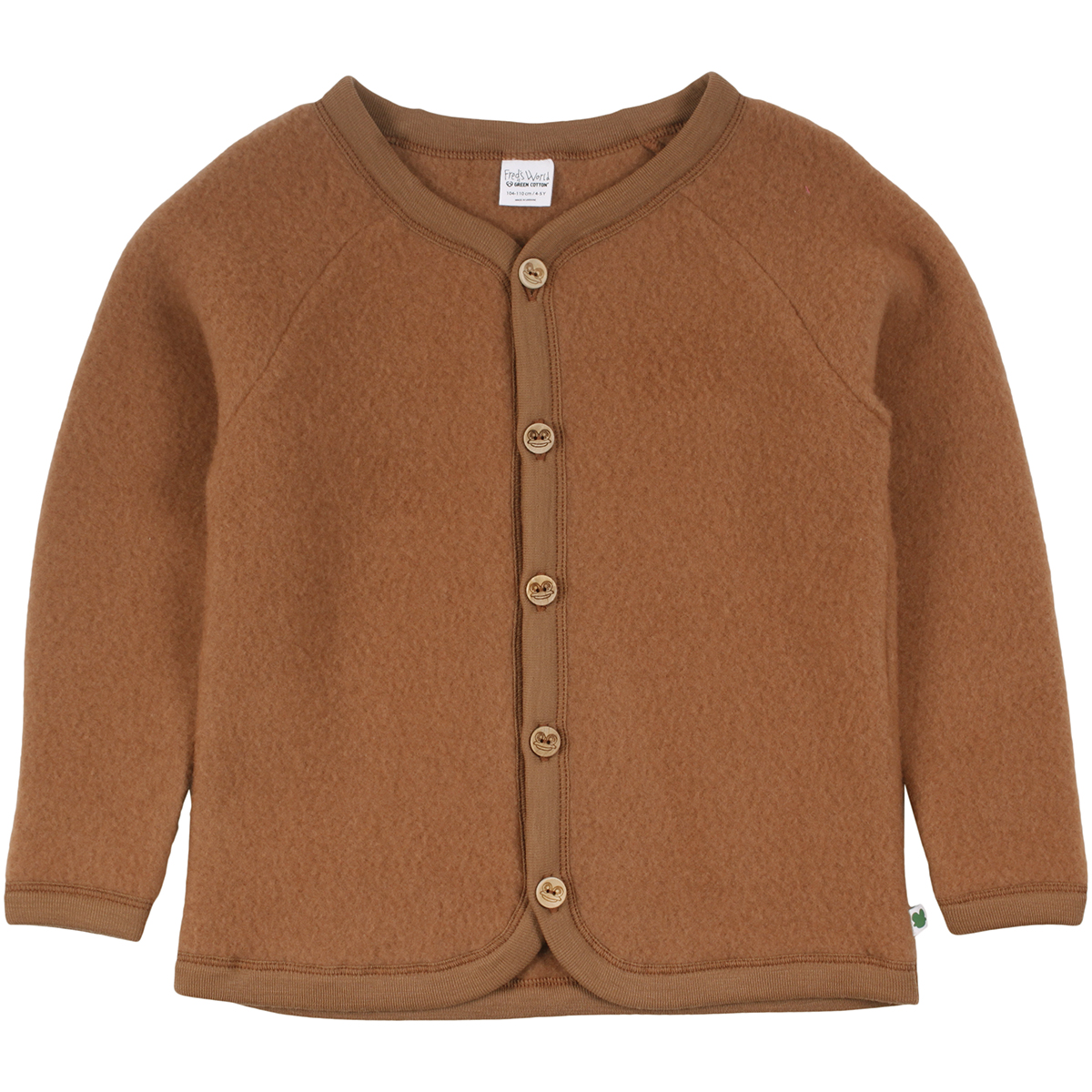 Fred´s World Wool fleece jacket baby, Almond Green Cotton - HellyK - Kvaliteetsed lasteriided, villariided, barefoot jalatsid