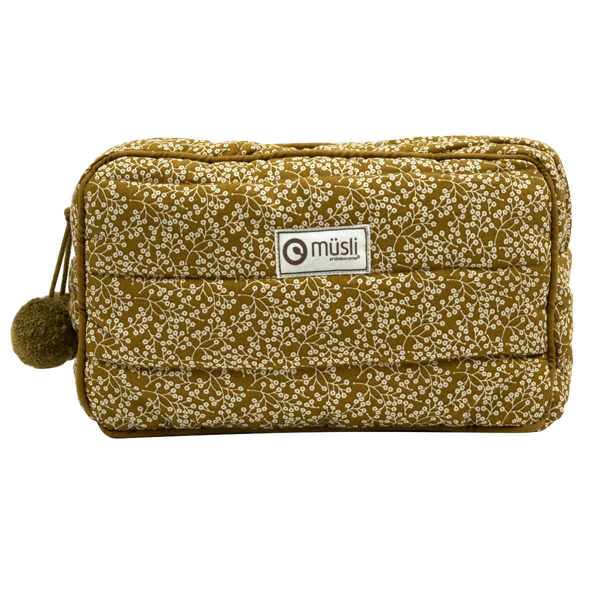 Väike kott, Petit Fleur Green Cotton - HellyK - Kvaliteetsed lasteriided, villariided, barefoot jalatsid