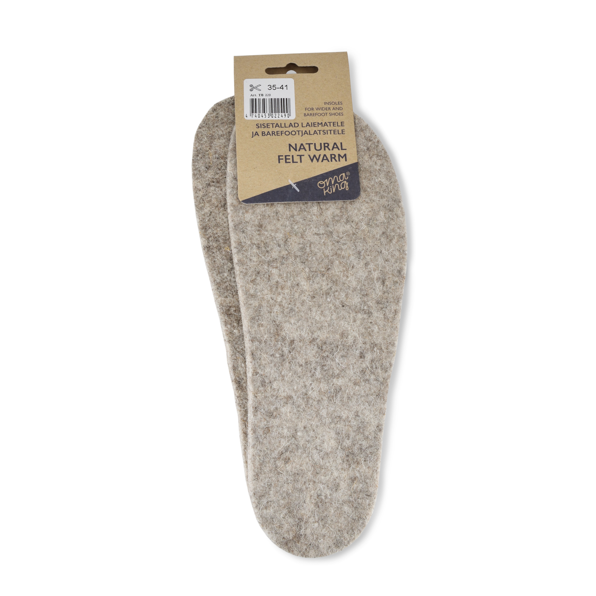 OmaKing Barefoot sisetald Wool warm Hooldusvahendid ja kosmeetika - HellyK - Kvaliteetsed lasteriided, villariided, barefoot jalatsid