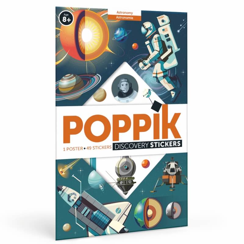 Poppik poster ja kleepsud Discovery “Astronoomia” Mänguasjad - HellyK - Kvaliteetsed lasteriided, villariided, barefoot jalatsid