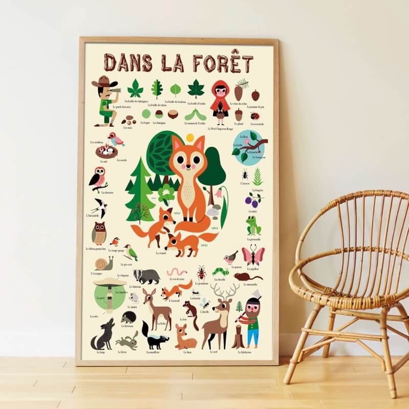 Poppik poster ja kleepsud Discovery “Metsas” Mänguasjad - HellyK - Kvaliteetsed lasteriided, villariided, barefoot jalatsid
