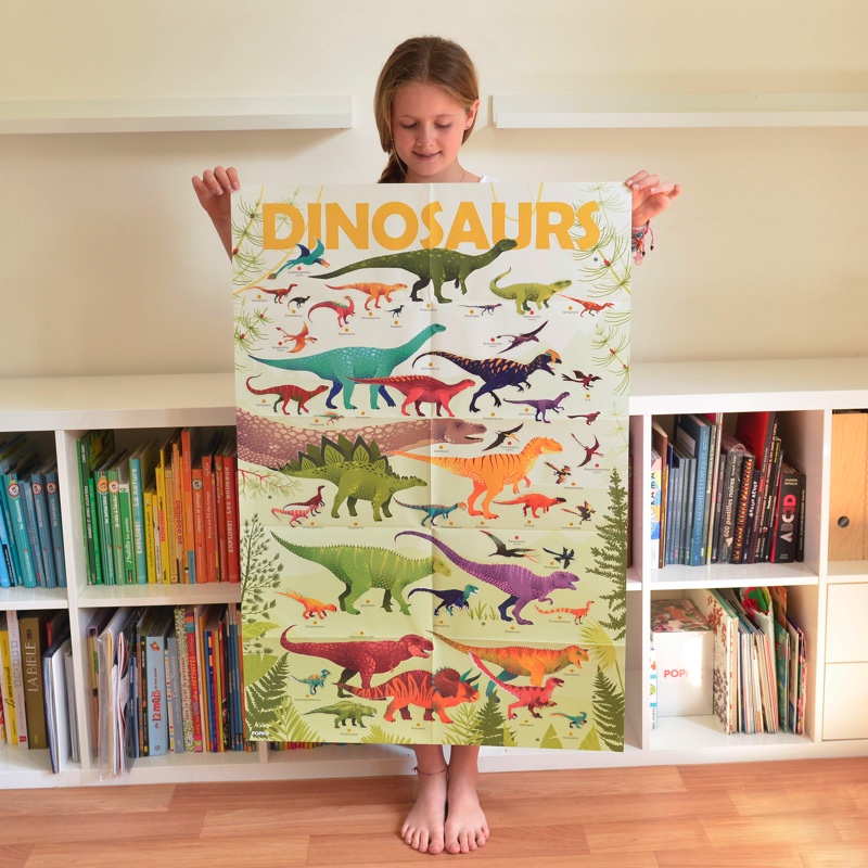 Poppik poster ja kleepsud Discovery “Dinosaurused” Mänguasjad - HellyK - Kvaliteetsed lasteriided, villariided, barefoot jalatsid