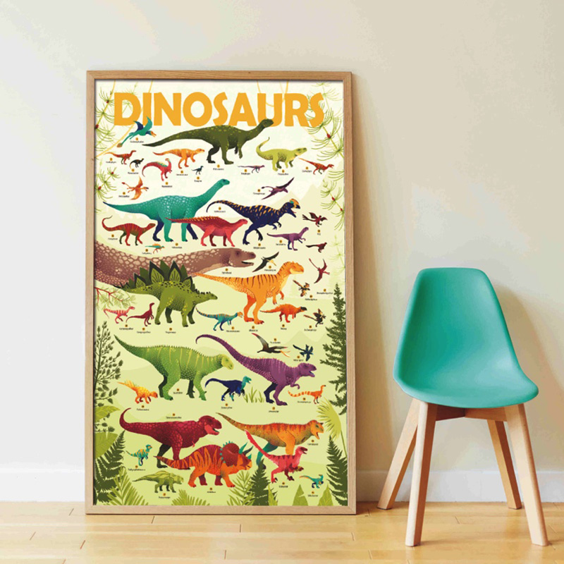 Poppik poster ja kleepsud Discovery “Dinosaurused” Mänguasjad - HellyK - Kvaliteetsed lasteriided, villariided, barefoot jalatsid