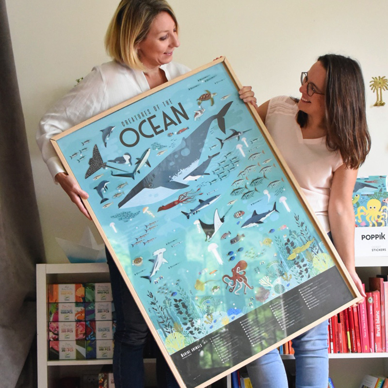 Poppik poster ja kleepsud Discovery “Ookean” Mänguasjad - HellyK - Kvaliteetsed lasteriided, villariided, barefoot jalatsid