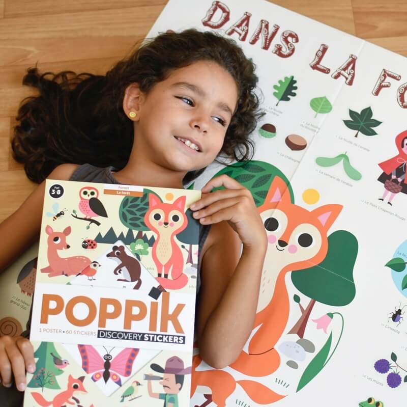 Poppik poster ja kleepsud Discovery “Metsas” Mänguasjad - HellyK - Kvaliteetsed lasteriided, villariided, barefoot jalatsid