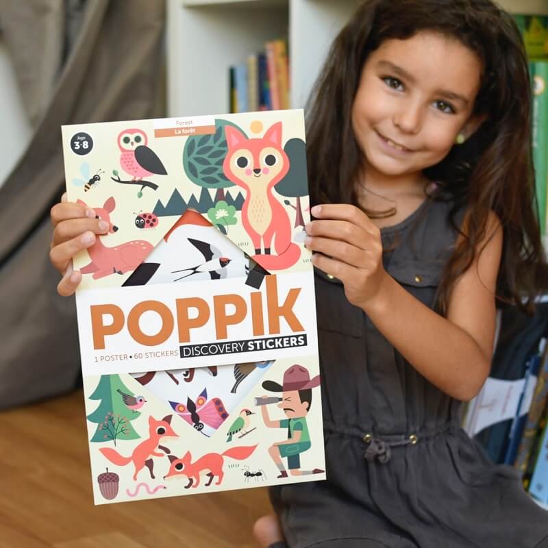 Poppik poster ja kleepsud Discovery “Metsas” Mänguasjad - HellyK - Kvaliteetsed lasteriided, villariided, barefoot jalatsid