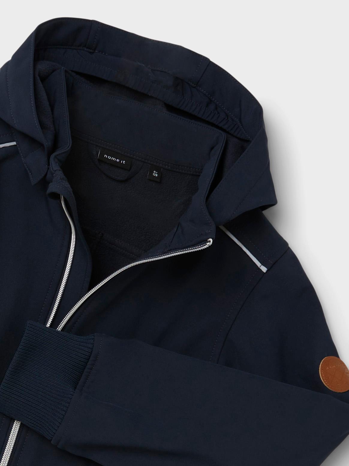 Name It Alfa softshell jope tüdrukutele, Dark Sapphire Lasteriided - HellyK - Kvaliteetsed lasteriided, villariided, barefoot jalatsid