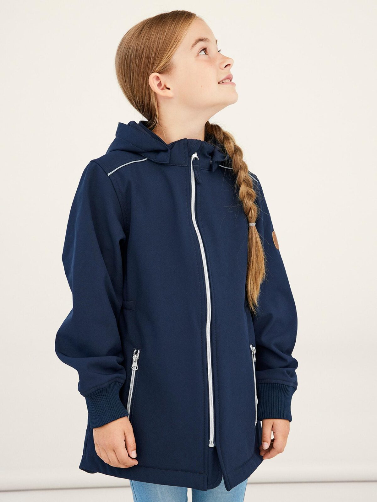 Name It Alfa softshell jope tüdrukutele, Dark Sapphire Lasteriided - HellyK - Kvaliteetsed lasteriided, villariided, barefoot jalatsid