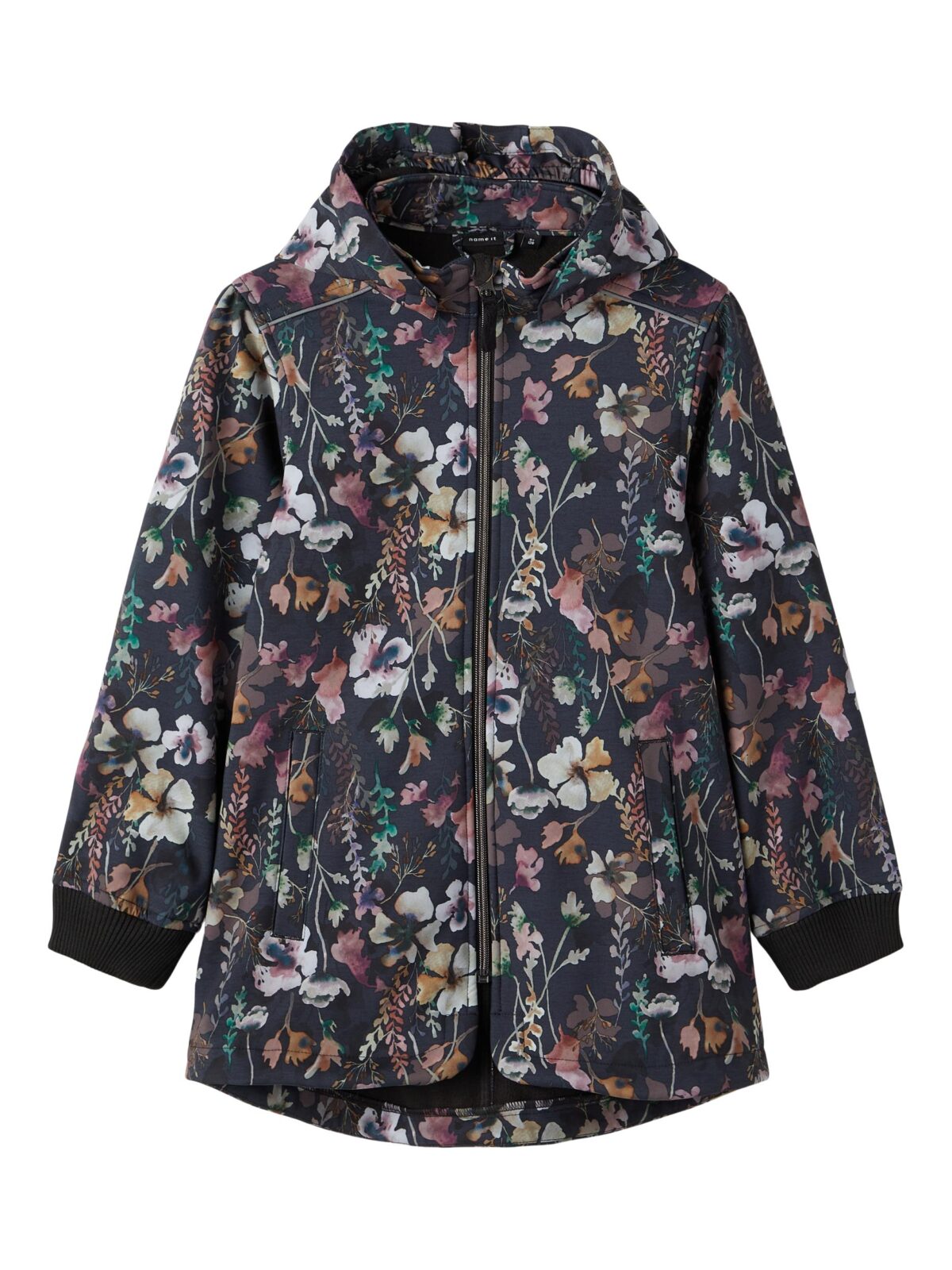 Name It Alfa softshell jope tüdrukutele, AUTUMN FLOWER Lasteriided - HellyK - Kvaliteetsed lasteriided, villariided, barefoot jalatsid