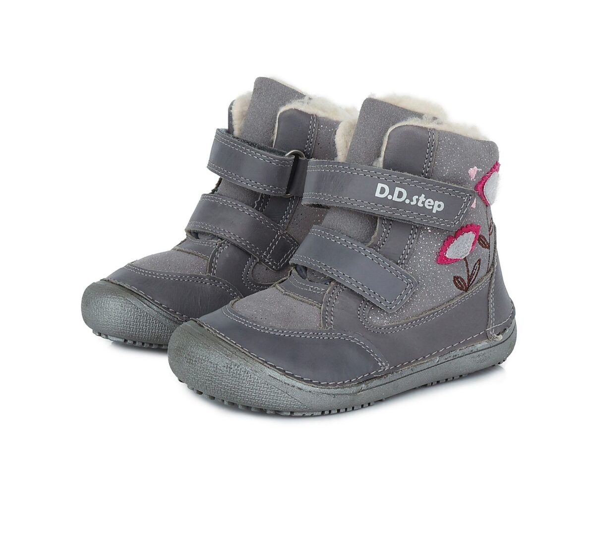D.D.Step barefoot talvesaapad Grey, Lill 063 D.D.Step barefoot talvesaapad Grey, Lill 063 D.D.Step - HellyK - Kvaliteetsed lasteriided, villariided, barefoot jalatsid
