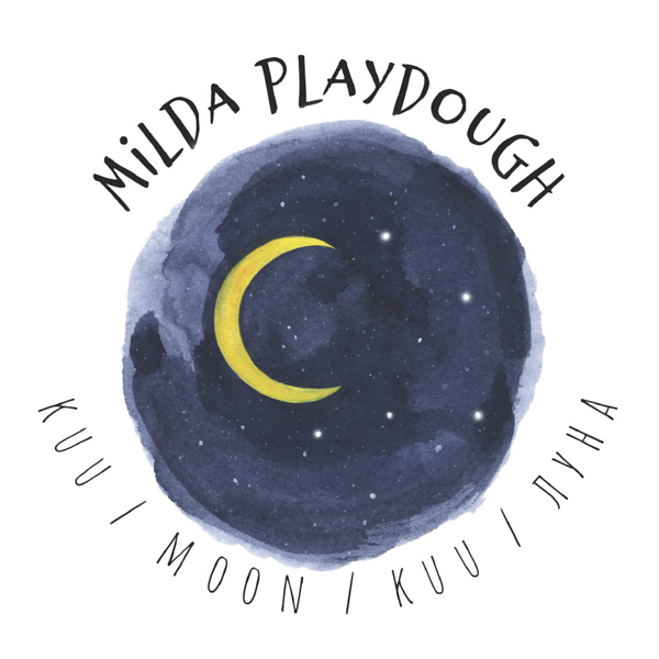 Milda Playdough Laimilõhnaline helendav plastiliin KUU, 150g. Mänguasjad - HellyK - Kvaliteetsed lasteriided, villariided, barefoot jalatsid