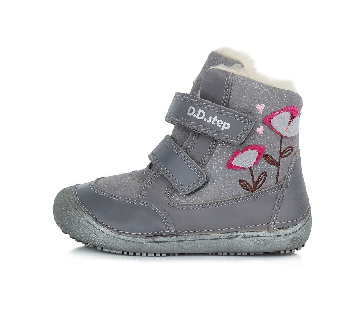 D.D.Step barefoot talvesaapad Grey, Lill 063 D.D.Step barefoot talvesaapad Grey, Lill 063 D.D.Step - HellyK - Kvaliteetsed lasteriided, villariided, barefoot jalatsid