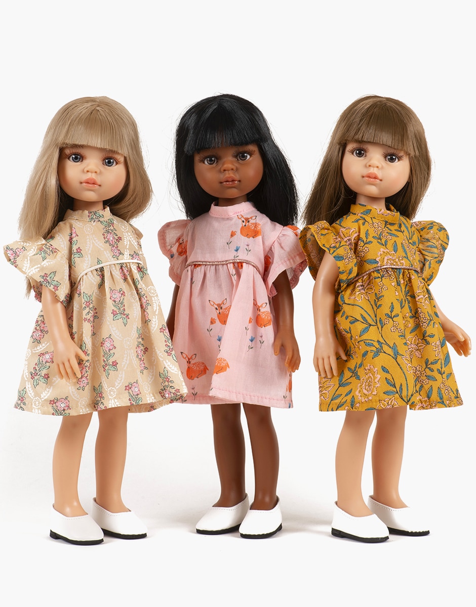 Minikane® Amigas Daisy Mustard kleit Mänguasjad - HellyK - Kvaliteetsed lasteriided, villariided, barefoot jalatsid