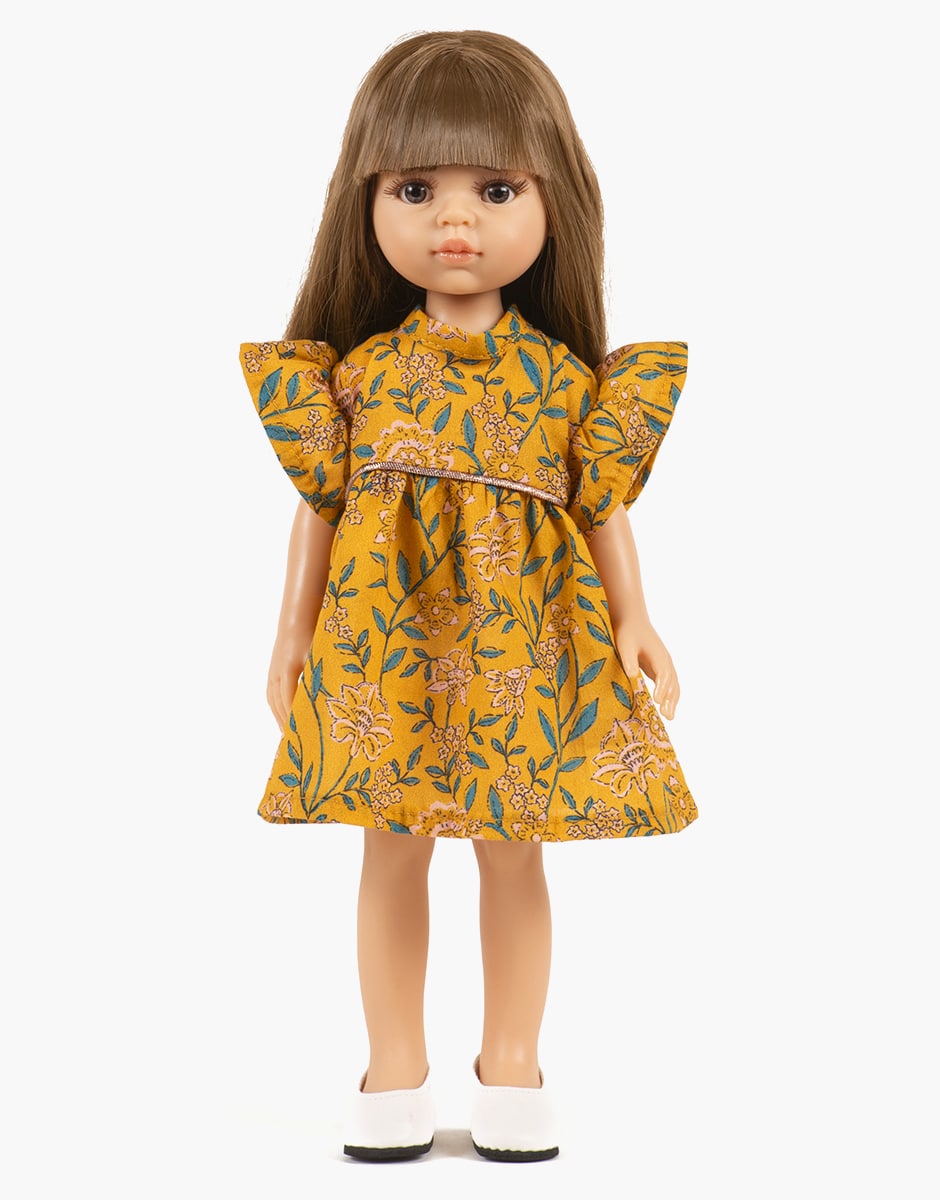 Minikane® Amigas Daisy Mustard kleit Mänguasjad - HellyK - Kvaliteetsed lasteriided, villariided, barefoot jalatsid