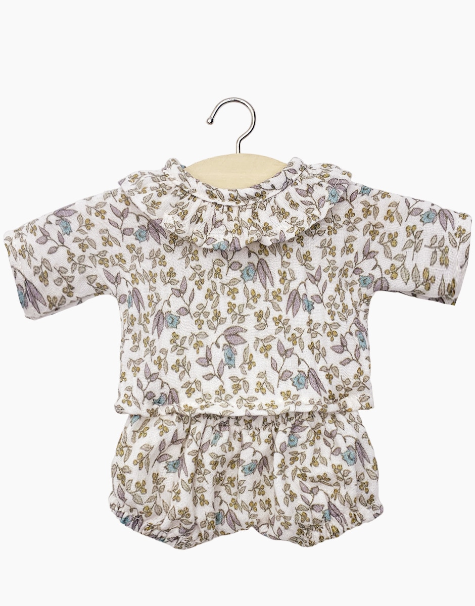Minikane® Babies Lili plüüsist romper ja peapael, Camel Mänguasjad - HellyK - Kvaliteetsed lasteriided, villariided, barefoot jalatsid